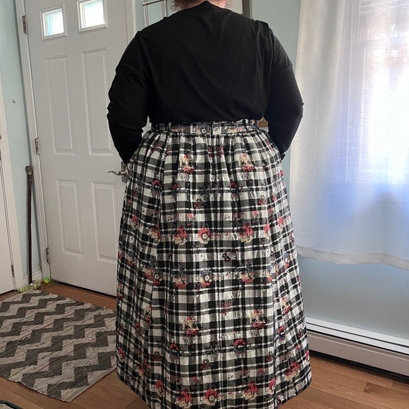 Wayward Fancies eShakti Plaid Belted Skirt Size 2X 20W - Picture 3 of 13